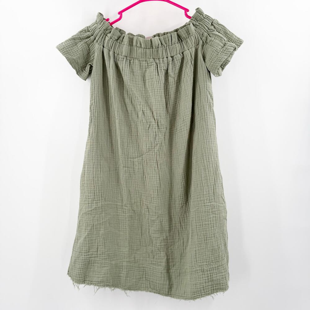 Amadi Dress Women’s Extra Small NEW Anthropologie Nola Off Shoulder Green NWOT - Picture 4 of 16